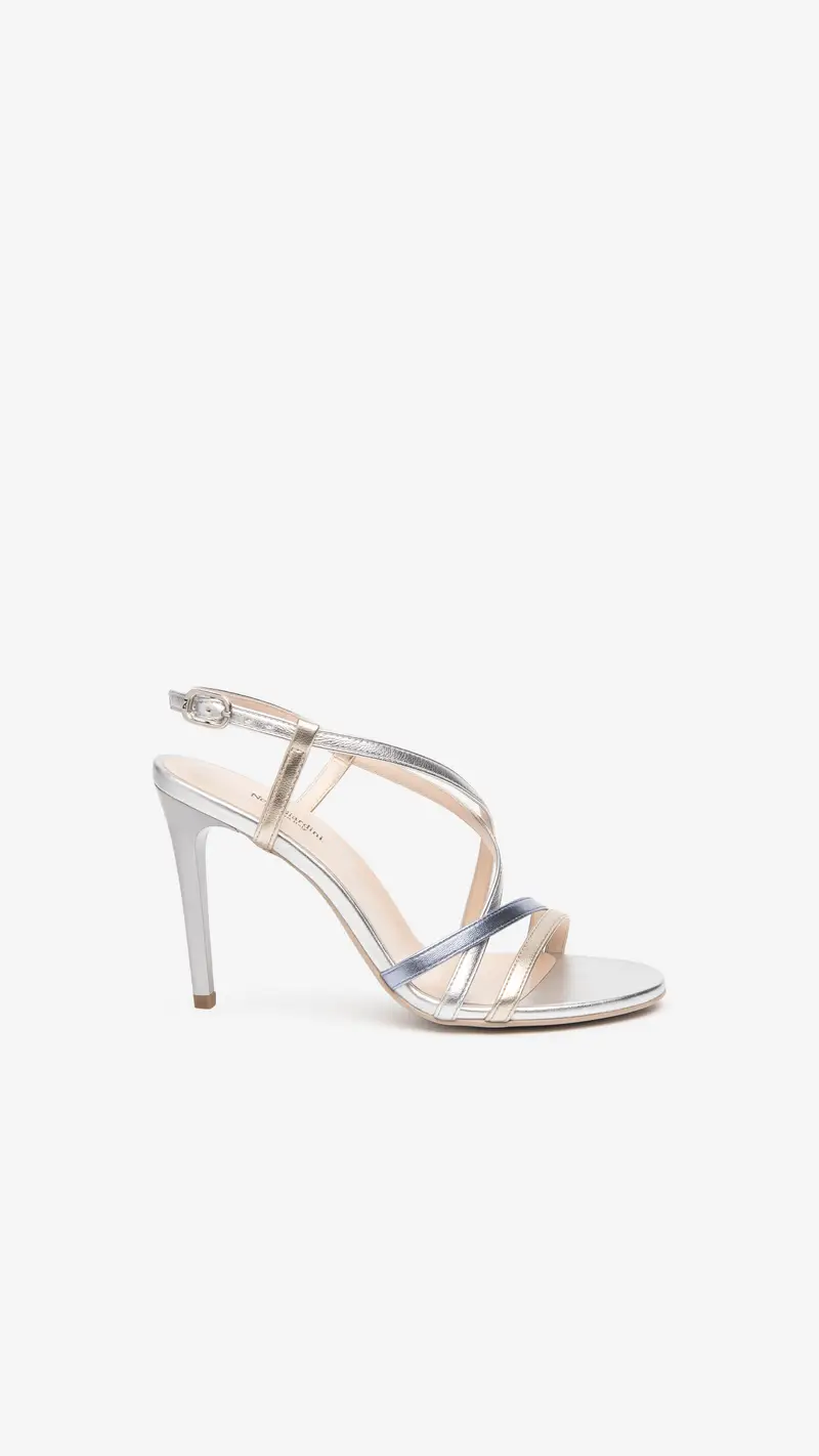 NeroGiardini Outlet Sandali Donna in Pelle - Argento