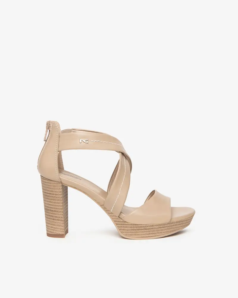 NeroGiardini Outlet Sandali Donna in Pelle - Beige