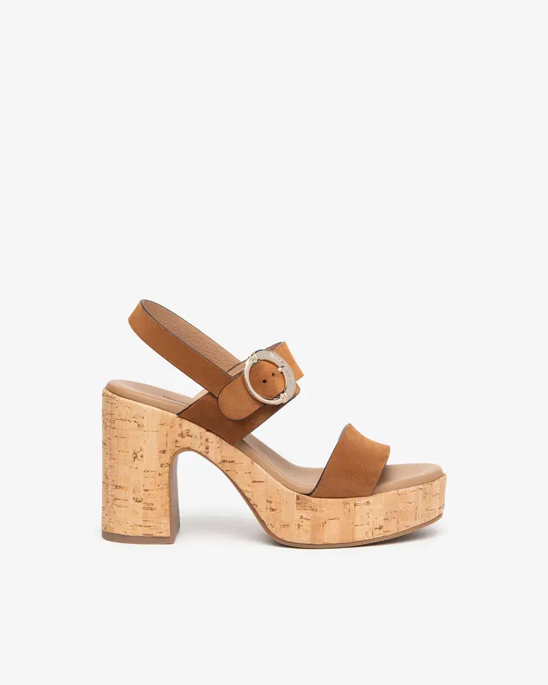 NeroGiardini Outlet Sandali Donna in Suede - Marrone