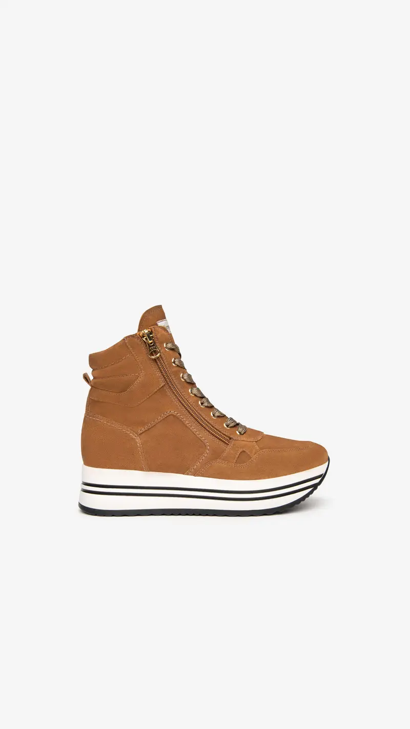 NeroGiardini Sneakers alte Donna Marrone 4160704