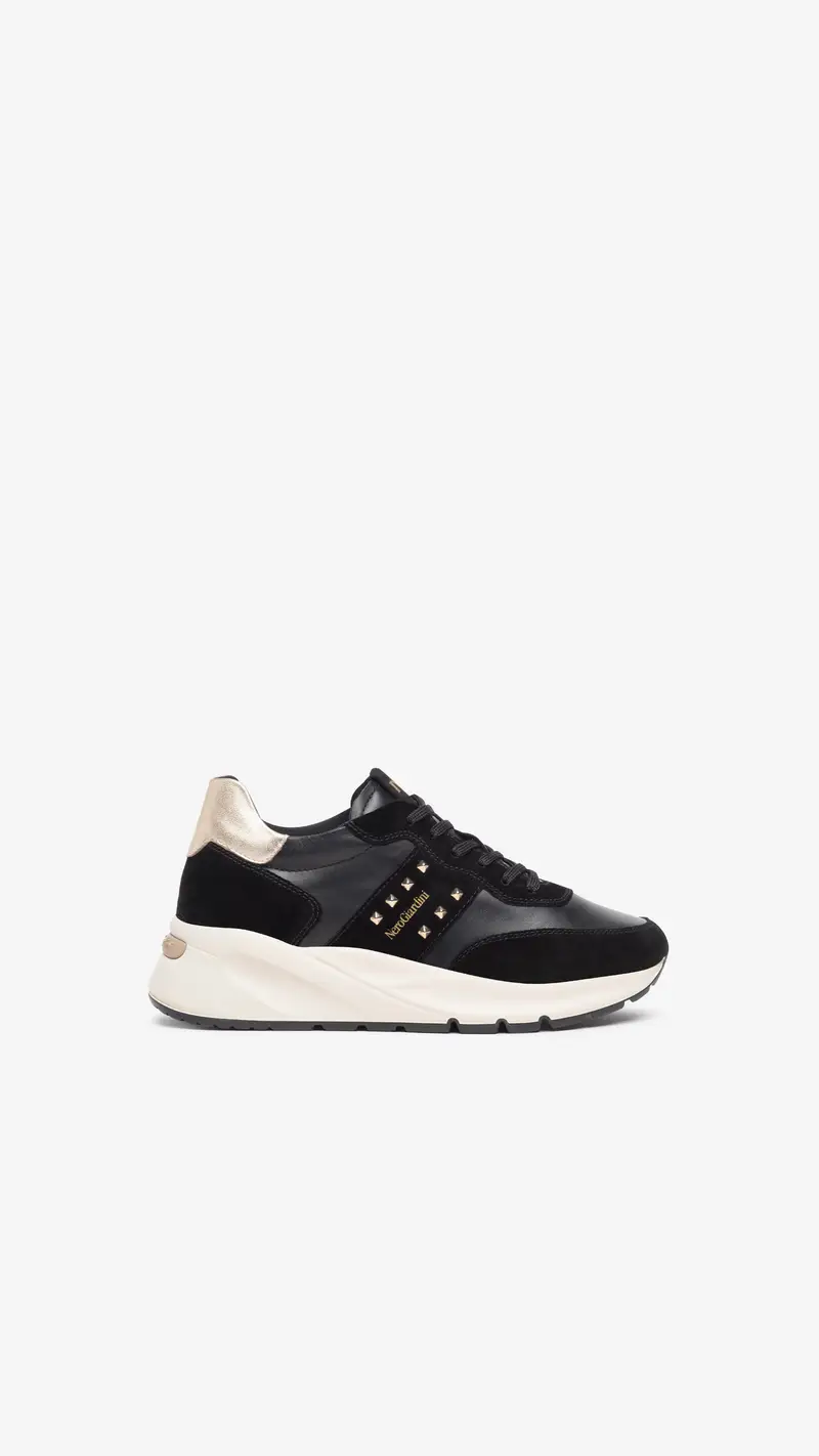 NeroGiardini Outlet Sneakers Donna in Pelle e Camoscio - Nero