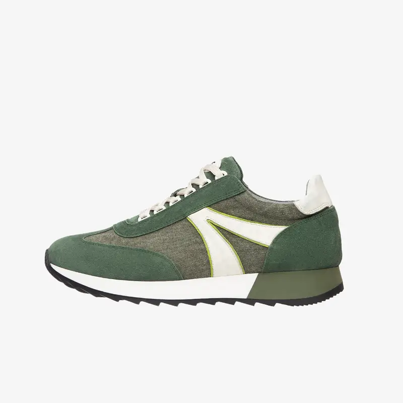 NeroGiardini Outlet Sneakers Uomo in Pelle, Camoscio e Tela - Verde
