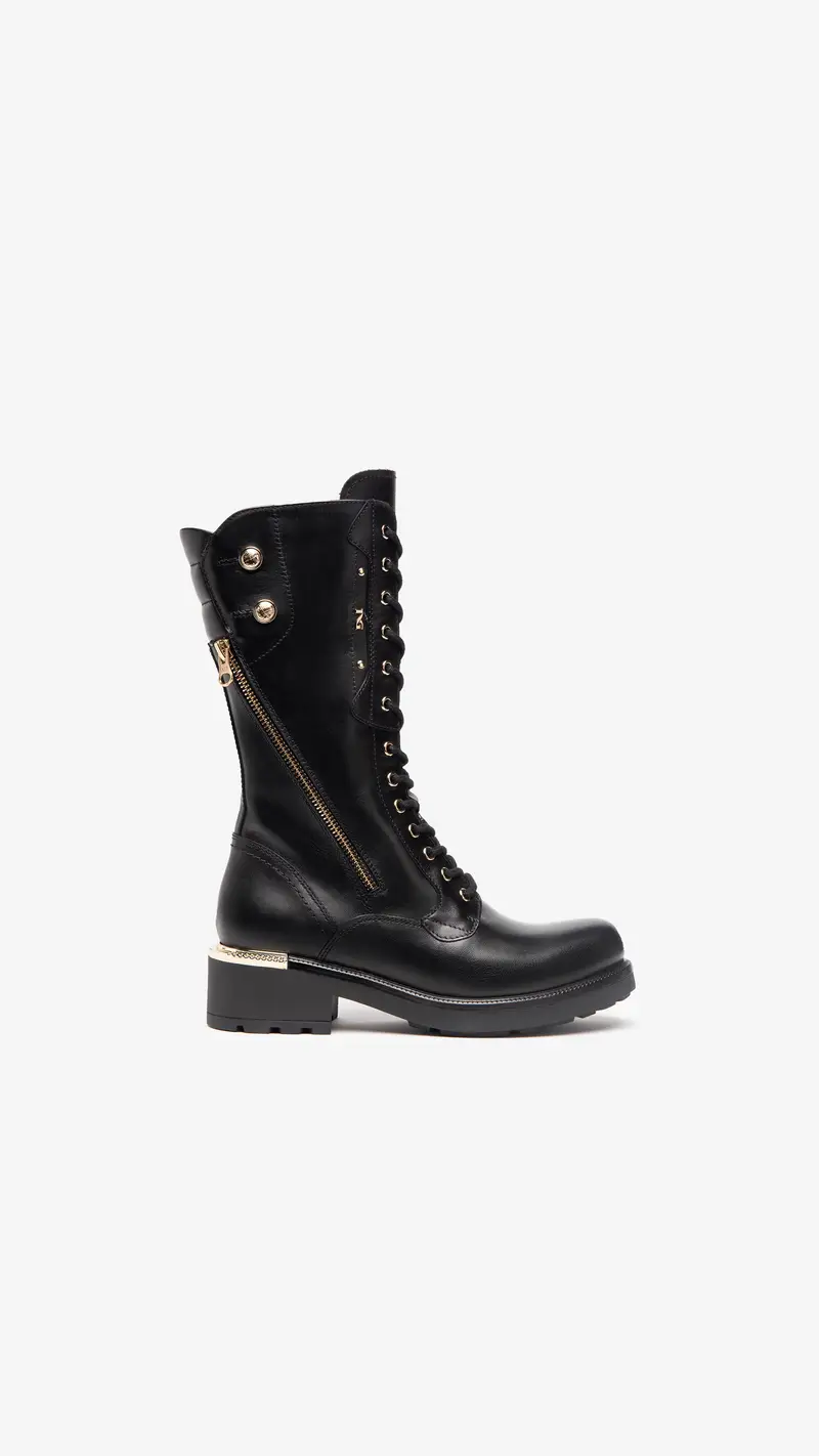 NeroGiardini Outlet Stivali Donna in Pelle - Nero