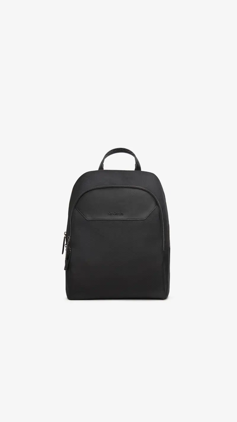 NeroGiardini Outlet Zaino da Uomo in Tela e Materiale Tecnico - Nero