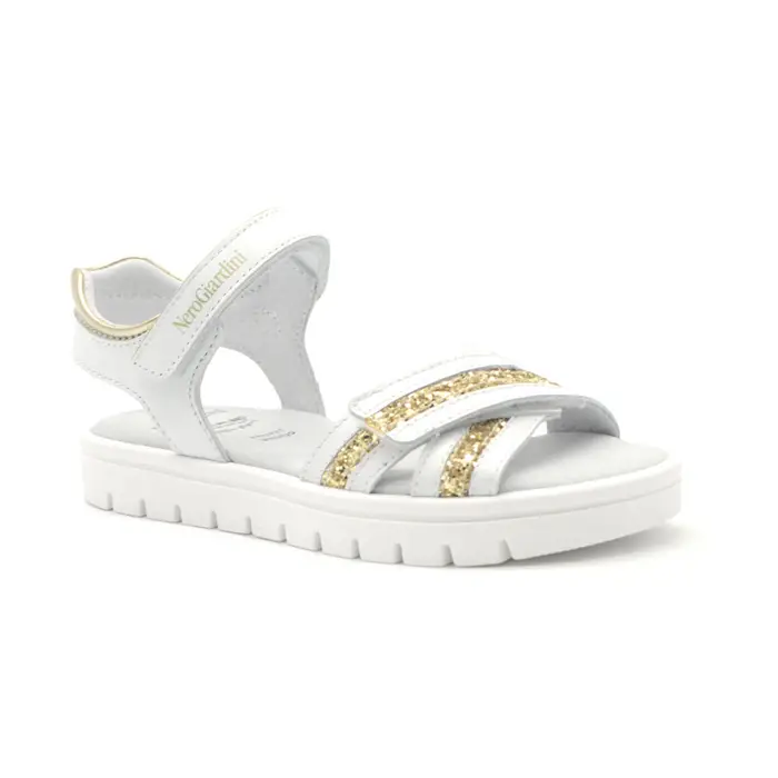 NeroGiardini Sandali bambini Nero Giardini sandalo elegante con glitter Bianco