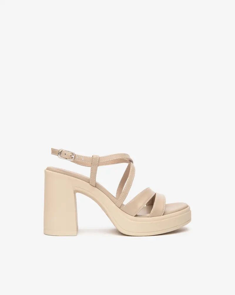 NeroGiardini Sandali Donna in Pelle - Beige