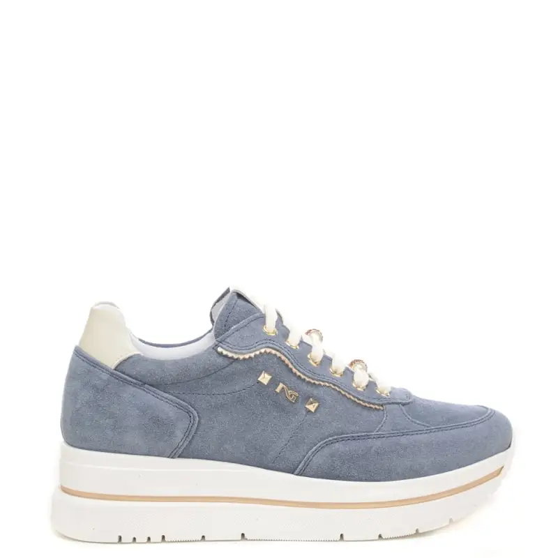 NeroGiardini Sneakers alte Donna Blu 4292863