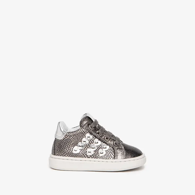 NeroGiardini Sneakers Baby da Bimba in Pelle - Verde
