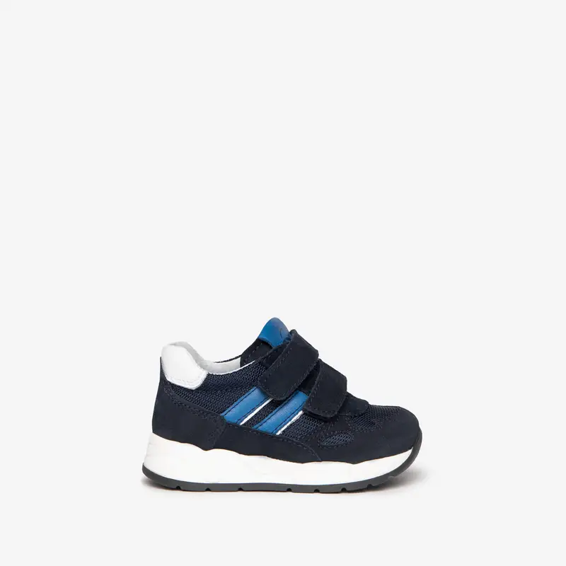 NeroGiardini Sneakers Baby da Bimbo in Camoscio e Pelle - Blu