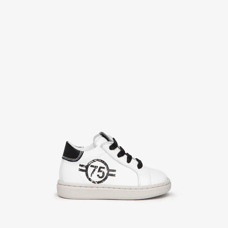 NeroGiardini Sneakers Baby da Bimbo in Pelle - Bianco