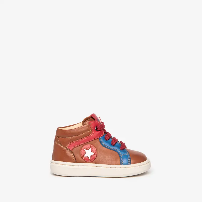 NeroGiardini Sneakers Baby da Bimbo in Pelle - Marrone