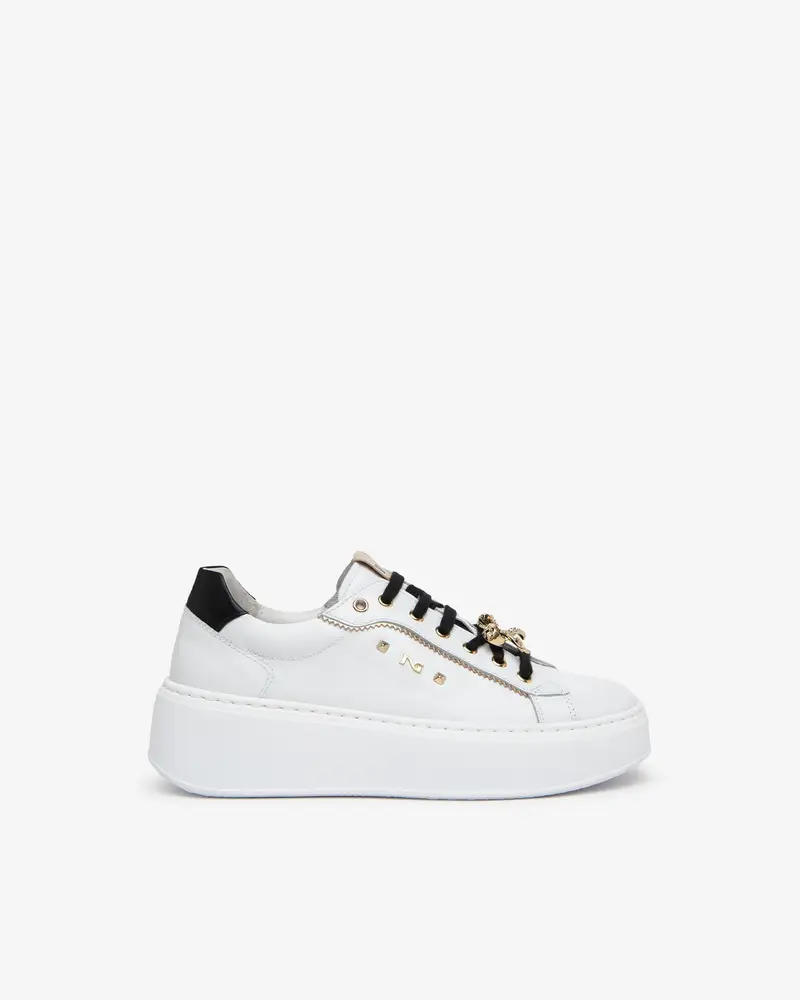 NeroGiardini Sneakers Donna in Pelle e Materiale Tecnico - Bianco