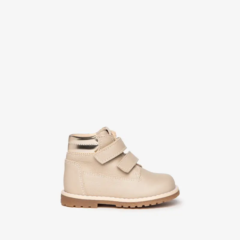 NeroGiardini Stivaletti Baby da Bimba in Pelle - Beige