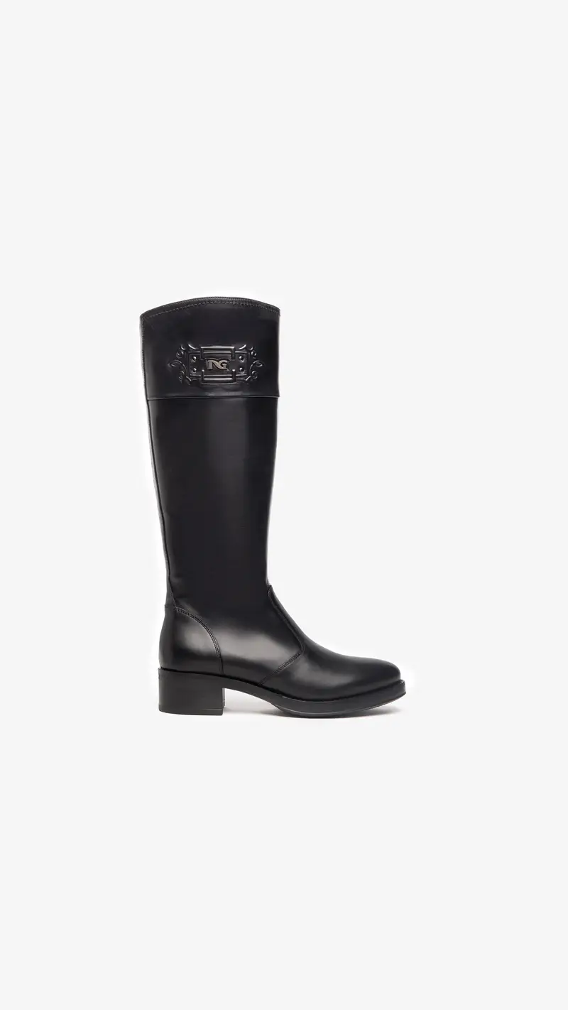 NeroGiardini Stivali Donna in Pelle - Nero