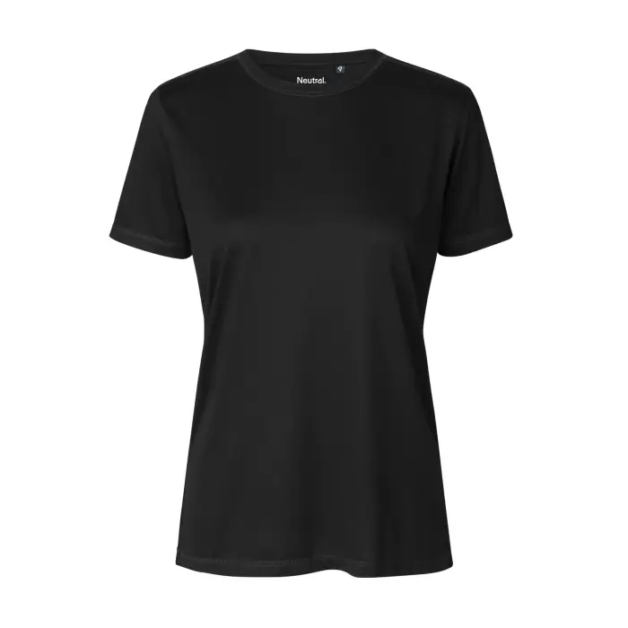 Neutral T-shirt traspirante in poliestere riciclato donna Performance Noir