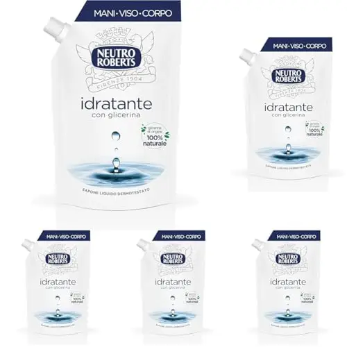 NEUTRO ROBERTS Sapone Liquido Ecopouch Idratante Con Glicerina, Ricarica Ecologica di Sapone Liquido per Le Mani