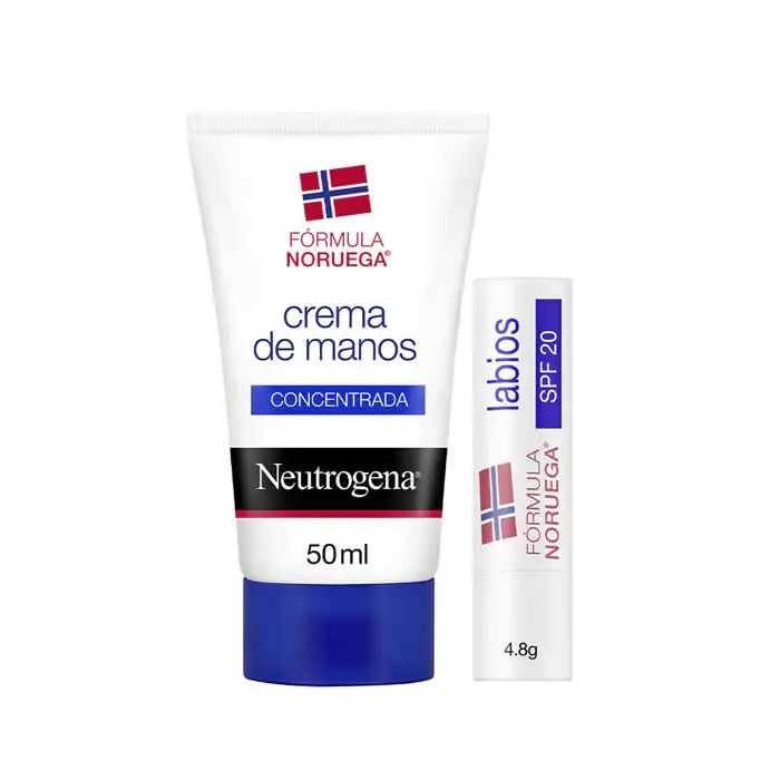 Neutrogena Crema Mani Profumata 50ml + Cura delle labbra Spf 20 4, 8g