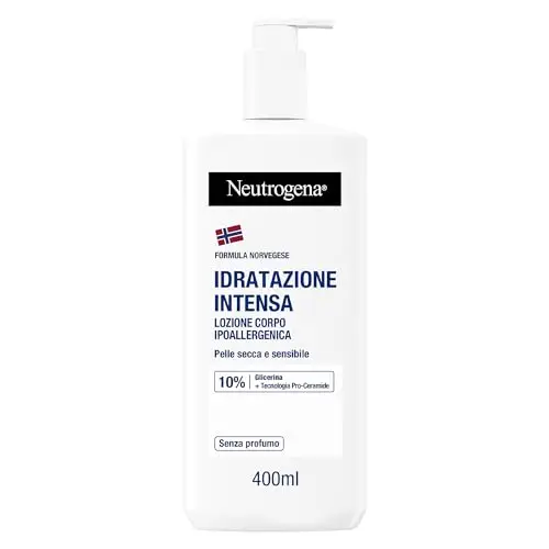 Neutrogena Formula Norvegese Lozione Corpo Ipoallergenica, Body lotion per un'idratazione intensa 72h, Crema idratante
