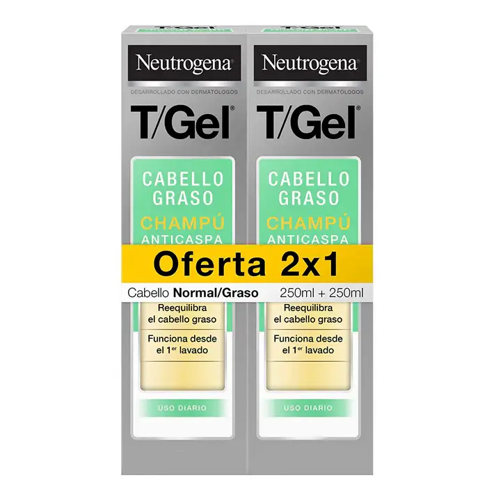 Neutrogena T-Gel Shampoo Antiforfora Capelli Grassi Normali 250 ml - Shampoo