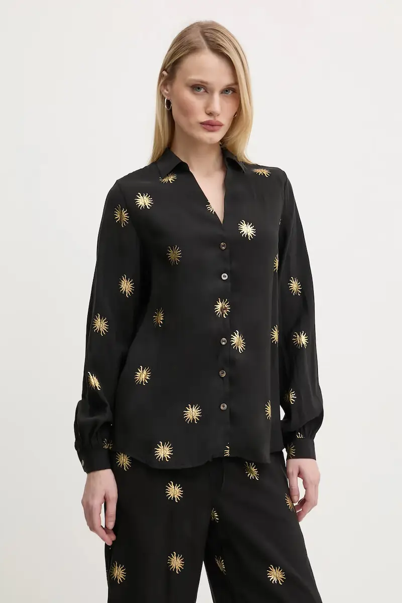 Never Fully Dressed camicia Gold Sun Miley donna colore nero NFDTO1492
