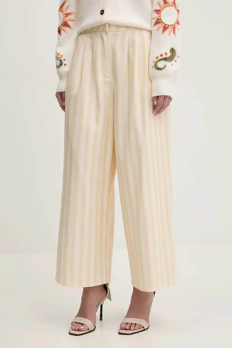 Never Fully Dressed pantaloni donna colore giallo NFDTR409