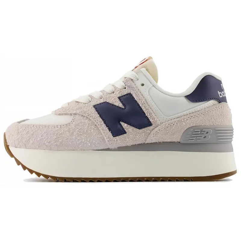 New Balance 574+ Moonbeam Grigio Artico Scuro Sneakers da Donna Panna Sale Marino WL574ZQA