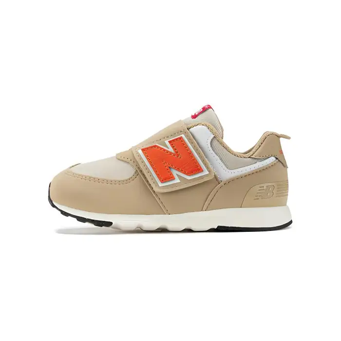 New Balance 574 New-B Velcro Bambino Incense Poppy Scarpe da Ginnastica per Bebè Crema NW574HBO