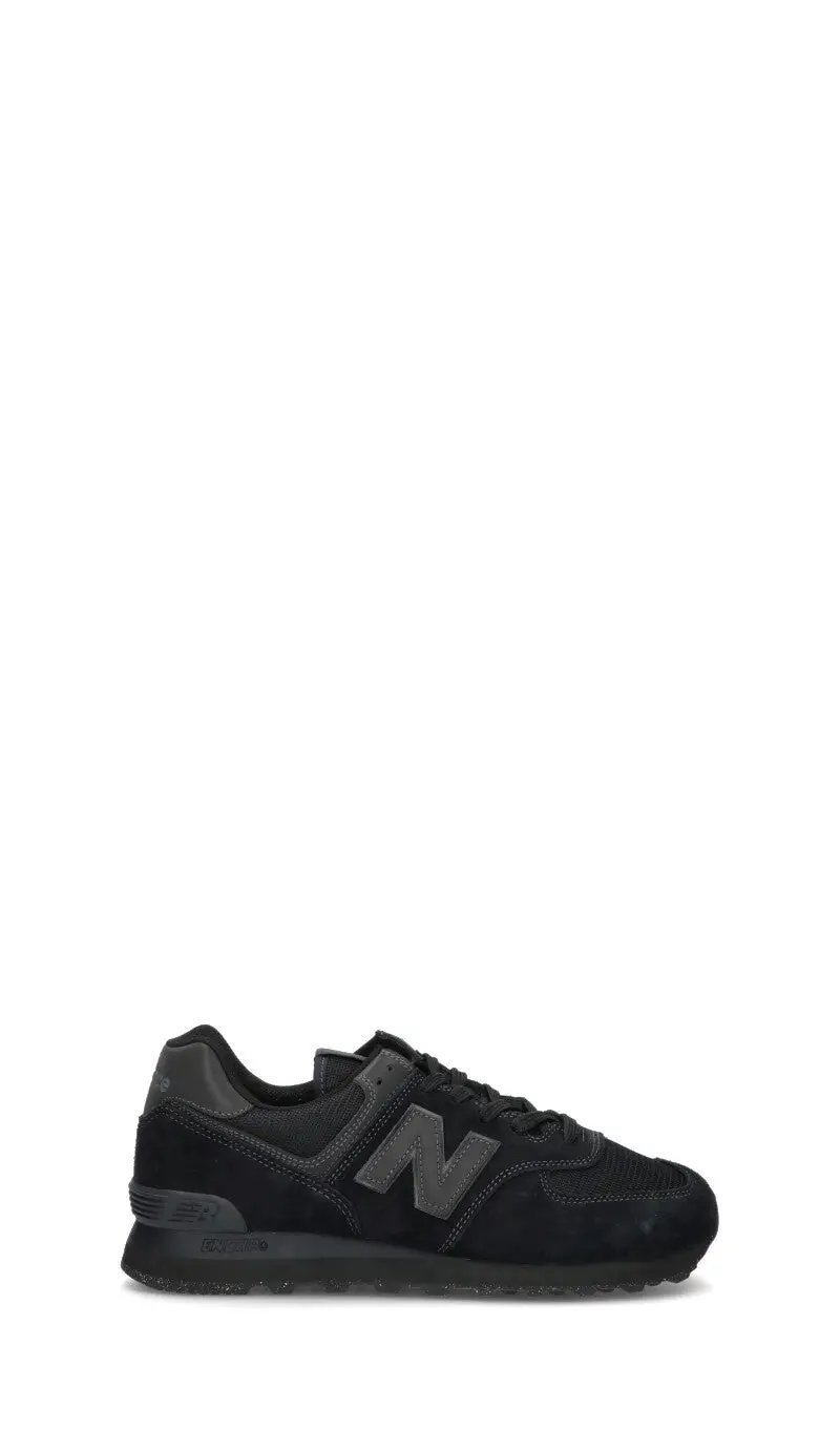NEW BALANCE 574 Sneaker uomo nera in suede Vario