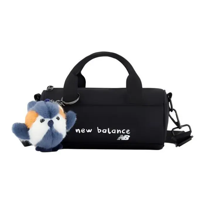 New Balance Borsa alla Moda Versatile con Tracolla Staccabile in Tessuto Portatile a Mano a Spalla Crossbody Unisex Nera LAB42411-BLACK