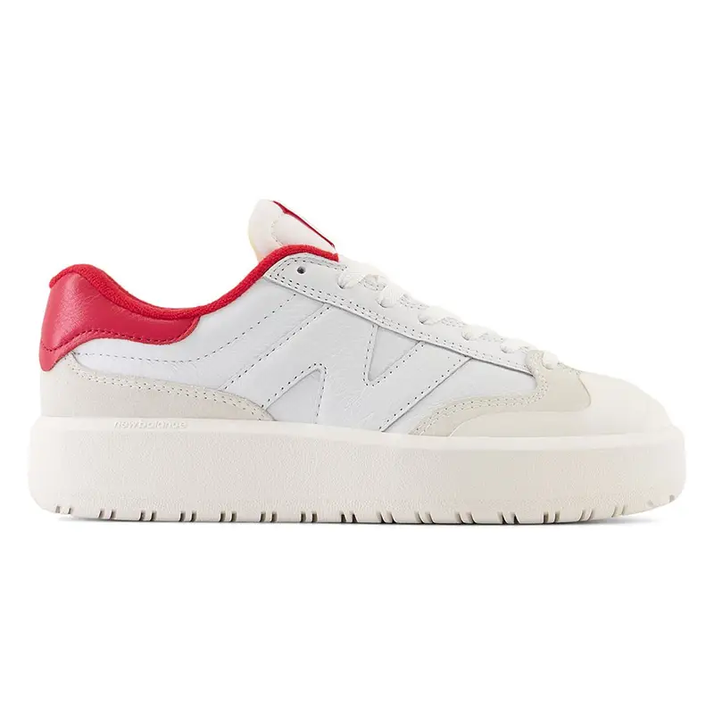 New Balance Ct302 Lea Suede Bianco Rosso - Sneakers Donna EUR 41 5