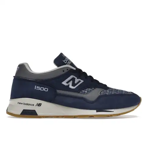 New Balance Harris Tweed x 1500 Made In England Pied-de-poule Sneakers Uomo Blu Navy Grigio M1500HT 40 5