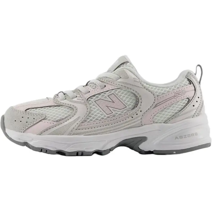 NB 530 Tessuto Comode Versatili Scarpe da Corsa Mid-Top Sneakers Bambini Grigio Bianco P5304AU 32 5