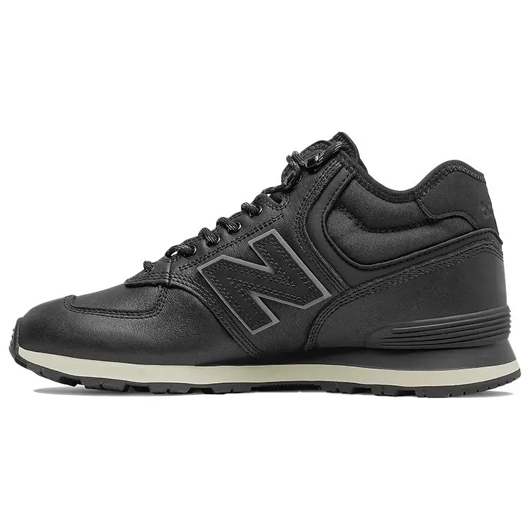 New Balance NB 574 Retro Antiscivolo Resistente Mid-Top Casual Urbano Pendolarismo Scarpe da Corsa Sneaker Unisex Nero MH574GX1