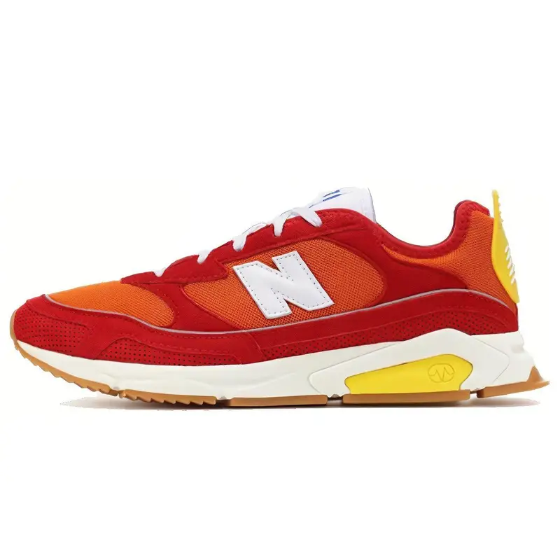 New Balance NB X-Racer Versatile Trendy Scarpe Casual Lifestyle Basse Unisex sneaker Rosso Giallo MSXRCSLF 42 5