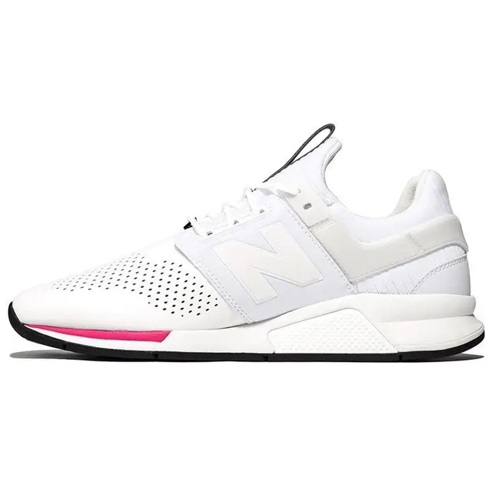 Phantaci X Nb 247 Scarpe da Corsa Basse Comode Tessuto Sportivo Pelle di Vacchetta a Due Strati Pelle Sintetica Sneaker da Uomo Bianco MS247WHC 44