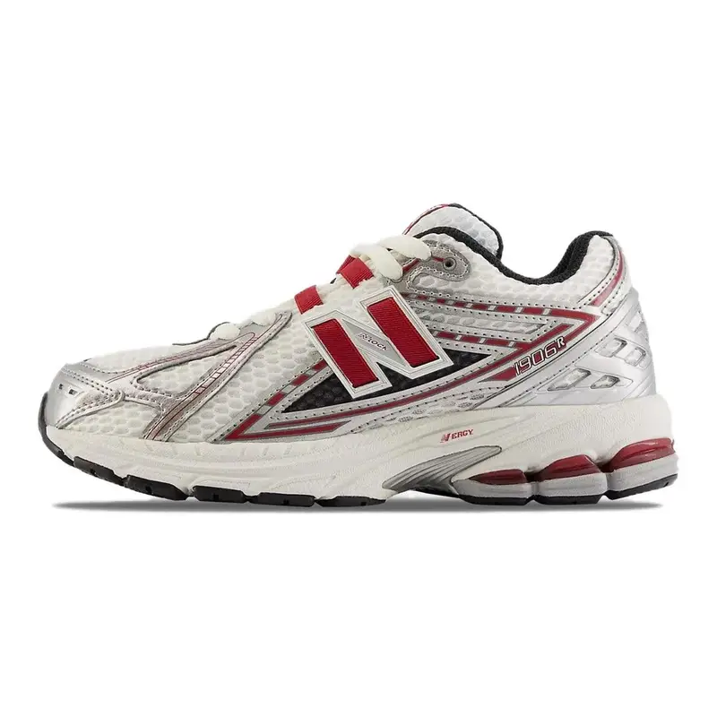 New Balance Scarpe Casual Basse Leggere e Comode Scarpe da Ginnastica per Bambini Bianco Argento Rosso GC1906EA 38 5