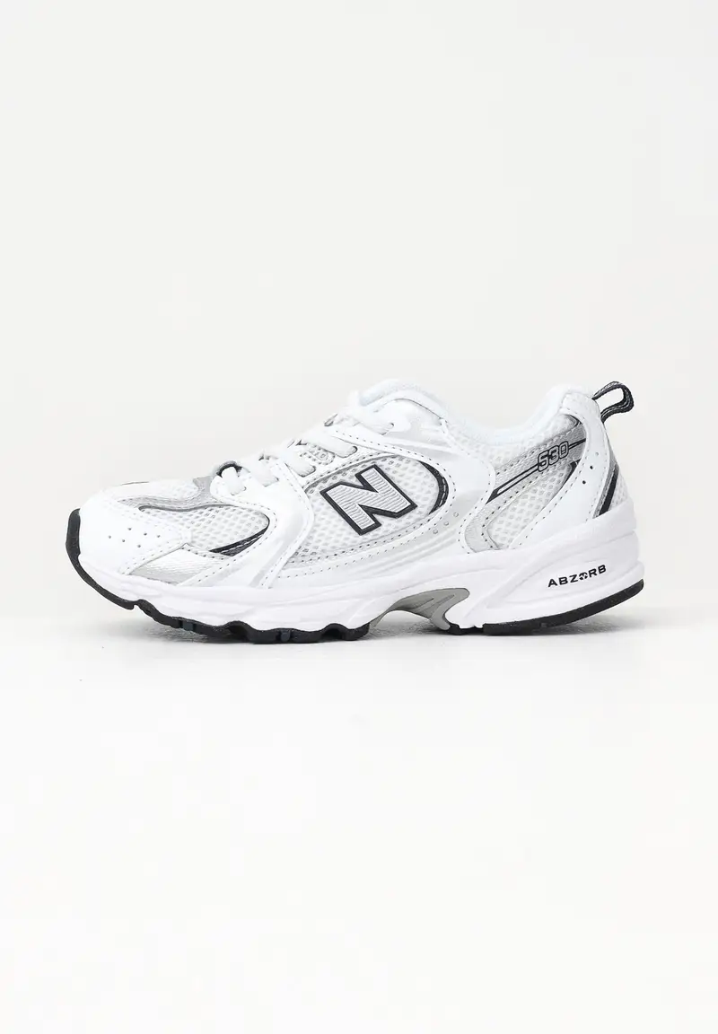 New Balance Sneakers 530 Bungee bianche per bambino e bambina
