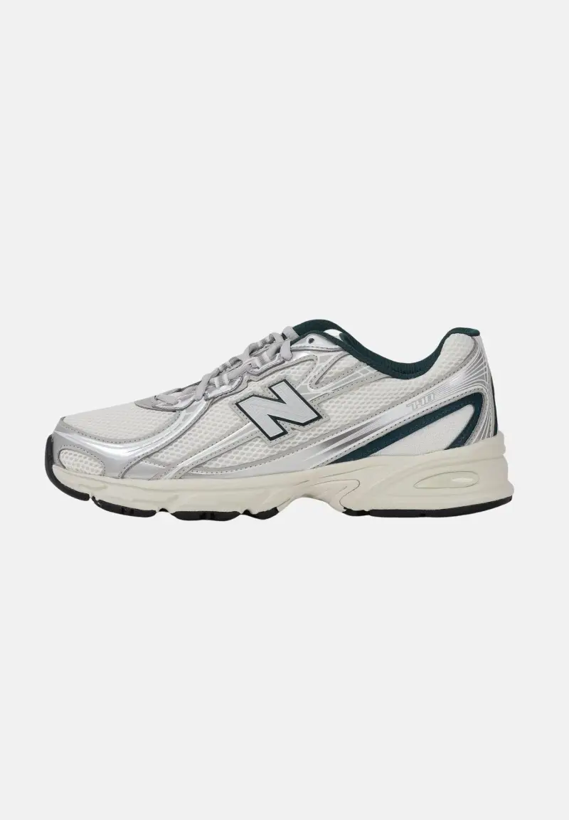 New Balance Sneakers 740 bianche, argento e verdi da uomo