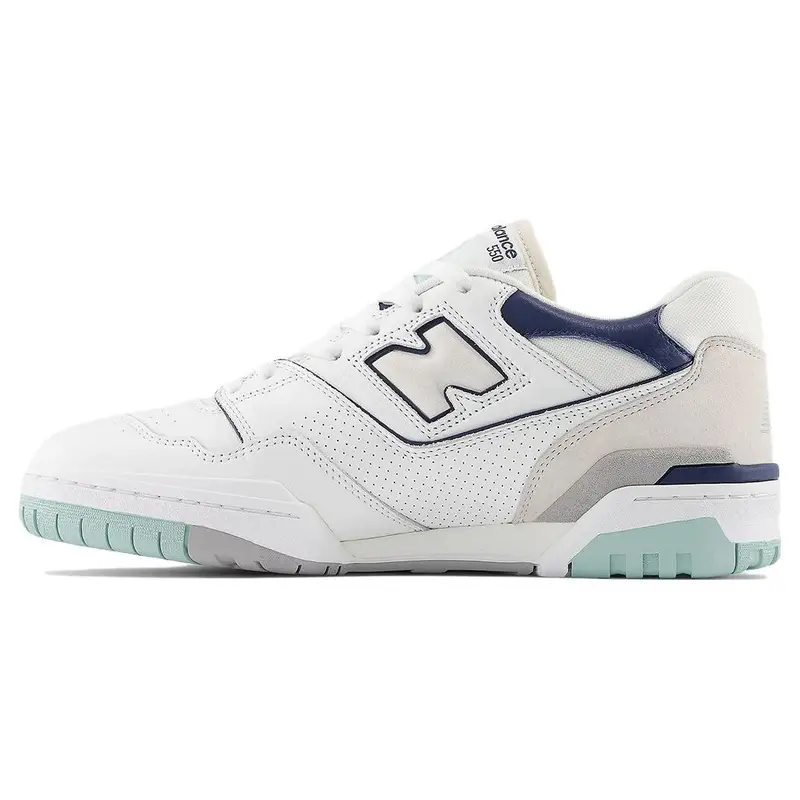 New Balance Sneakers Unisex 550 Bianco Nebbia Invernale Blu BB550WCA 44 5