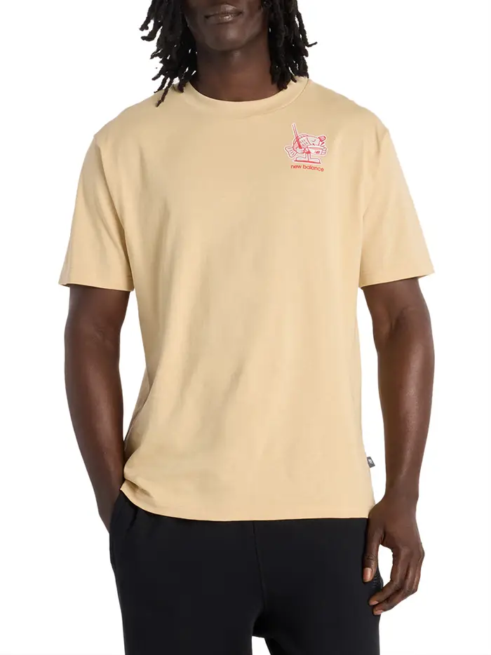 new-balance t-shirt ramen da uomo - giallo