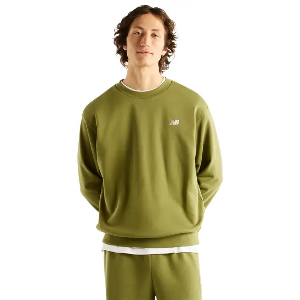 New Balance Terry Uomo - Felpe Verde - di cotone Green