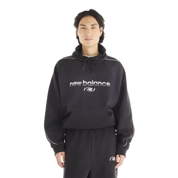 New Balance Trackside Uomo - Felpe con cappuccio Nero - di cotone Black