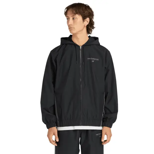New Balance Trackside Woven Jacket Uomo - Giacche Nero - Jersey Black