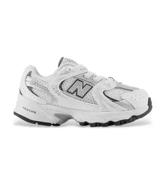 New Balance unisex per bambino IZ530V1 Sneakers 530 in corda elastica bianca, Bianco, Basso, Stringhe, Casual, moda per bambini