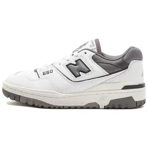 New Balance Uomo 550 White Castlerock Sneakers Unisex BB550WTG