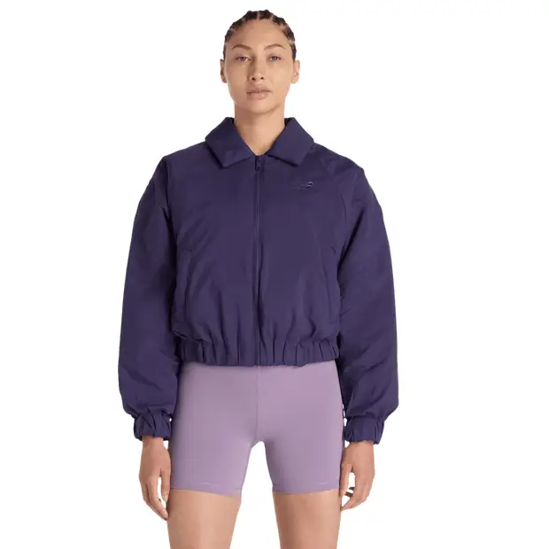 New Balance Woven Bomber Jacket Donna - Giacche Viola Purple