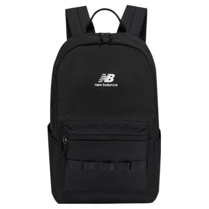 New Balance Zaino Casual con Stampa Logo e Zip in Tessuto Zaino Unisex Nero LAB00001-BK Black