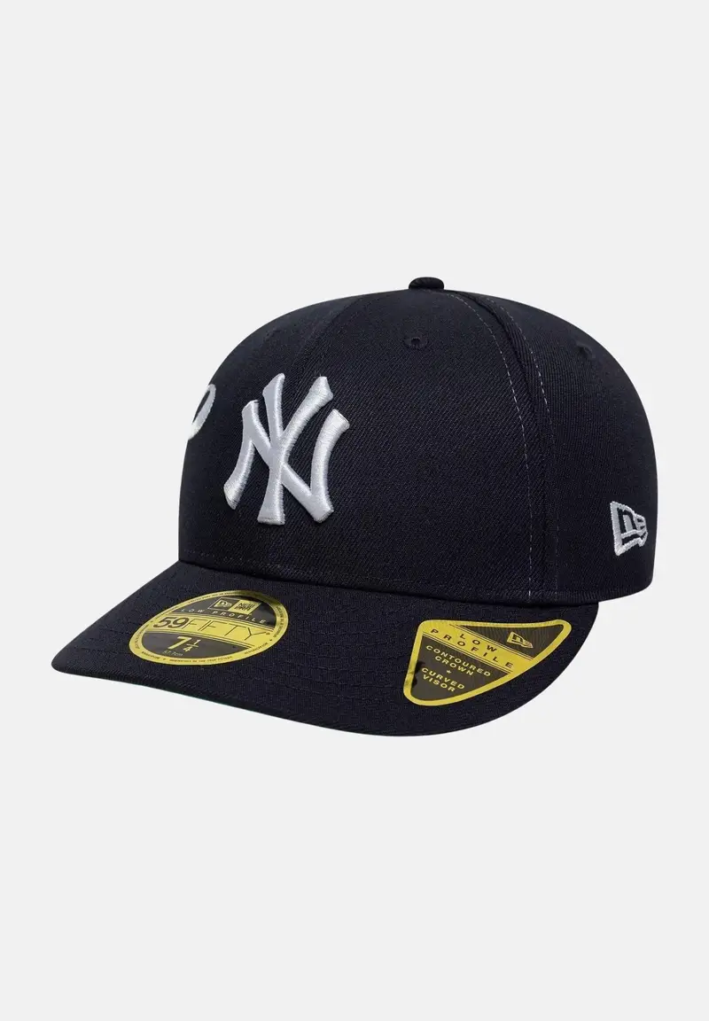 new era Cappello con visiera 59FIFTY Fitted Low Profile New York Yankees MLB Est Script blu da uomo