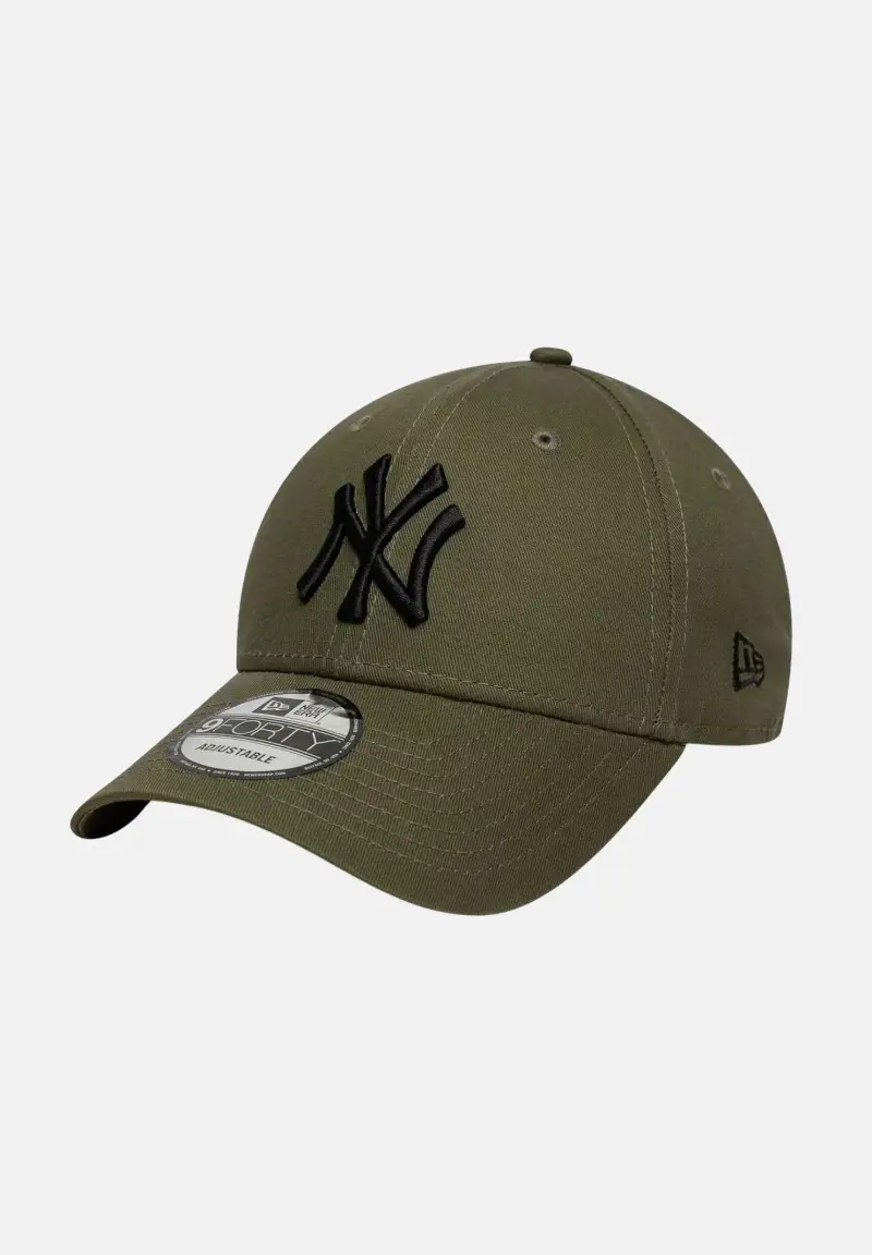 new era Cappello con visiera 9FORTY New York Yankees MLB League Essential verde oliva per uomo e donna