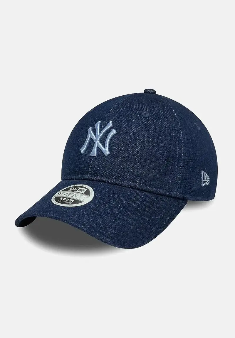 new era Cappello con visiera 9TWENTY New York Yankees in denim scuro per uomo e donna